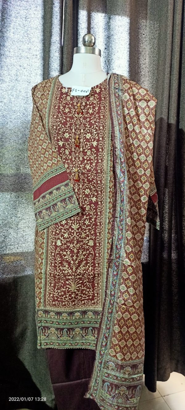 Original Pakistani Suit with Open Picture - BIN SAEED  (FS 0061)
