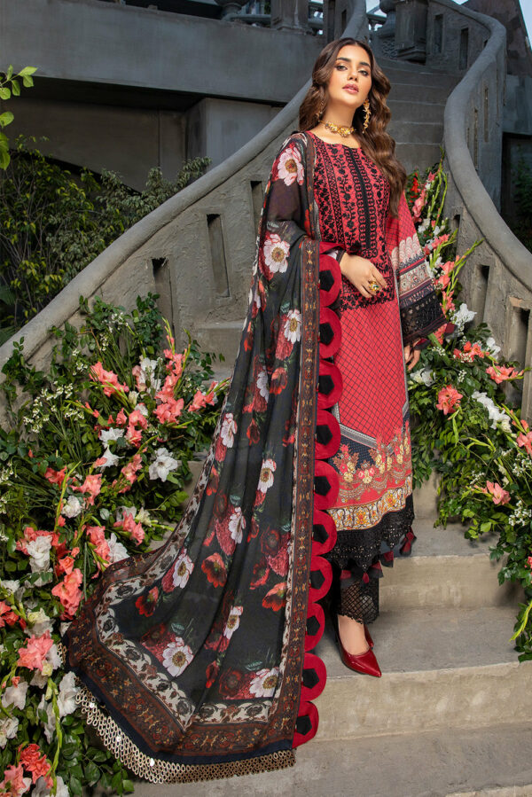 Azure Embroidered Lawn 2022 | Scarlet