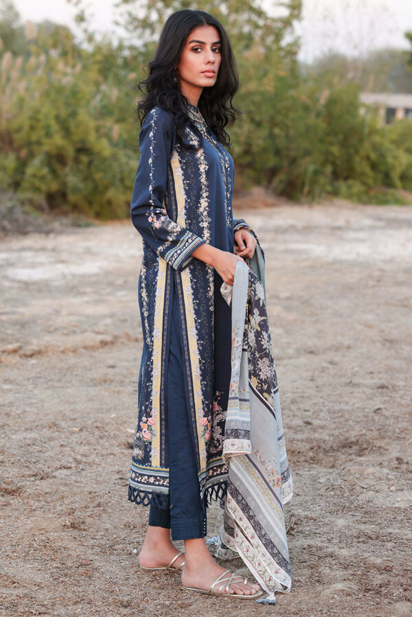 Nida Azwer Luxury Festive Lawn 2022 Unstitched - Wing Of Whimsy | Back on Demand