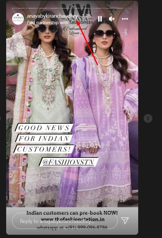 Anaya by kiran chauhry recommends the fashion station