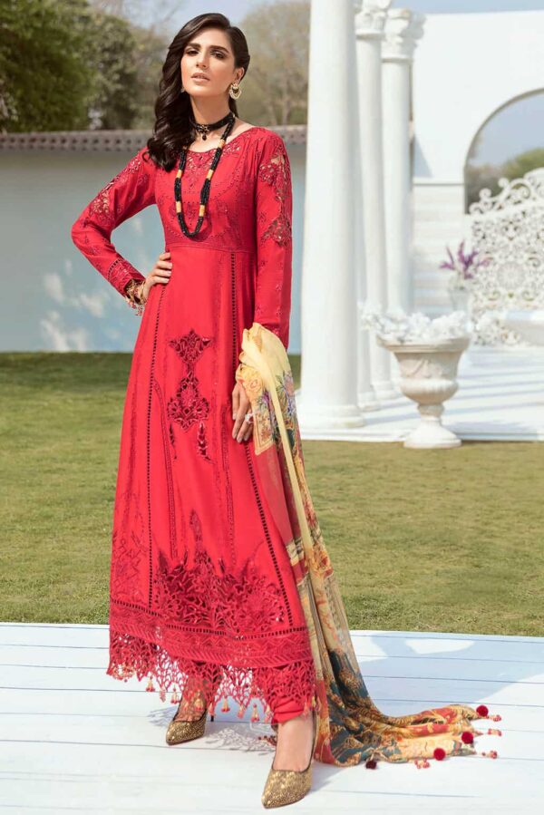 Emaan Adeel Vogue Festive Lawn 2022 | 03. BOLD CORAL