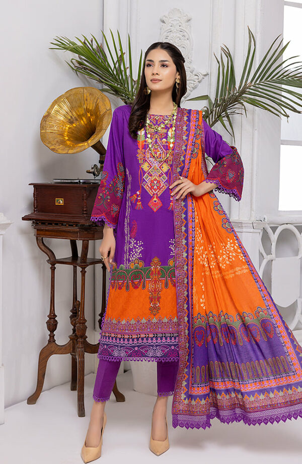 Mahnoor Embroidered Lawn by Al Zohaib | MEC-22-05 | Back on Demand