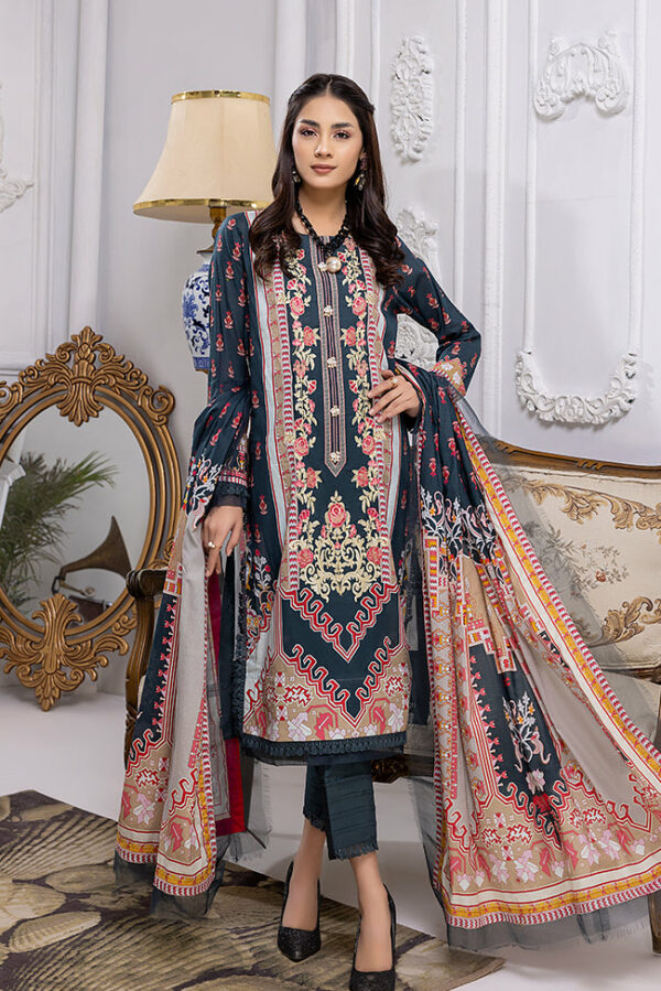 Mahnoor Embroidered Lawn by Al Zohaib | MEC-22-08 | Back on Demand