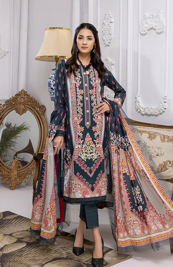 Mahnoor Embroidered Lawn by Al Zohaib | MEC-22-08 | Back on Demand