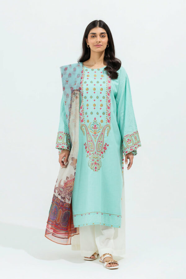 Beechtree Eid Lawn Collection 2022 | Turquoise Haze-Embroidered-2P