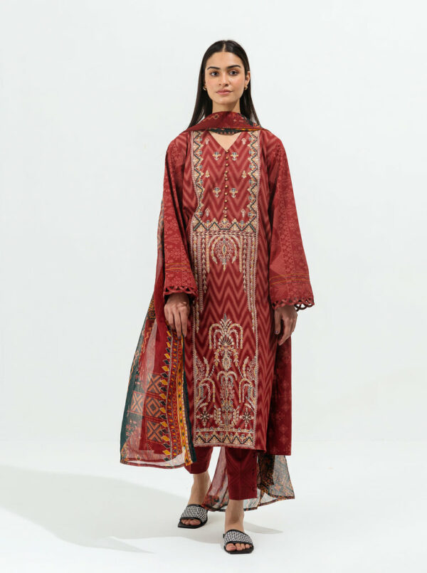 Beechtree Eid Lawn Collection 2022 | Triblal Scarlet-Embroidered-3P