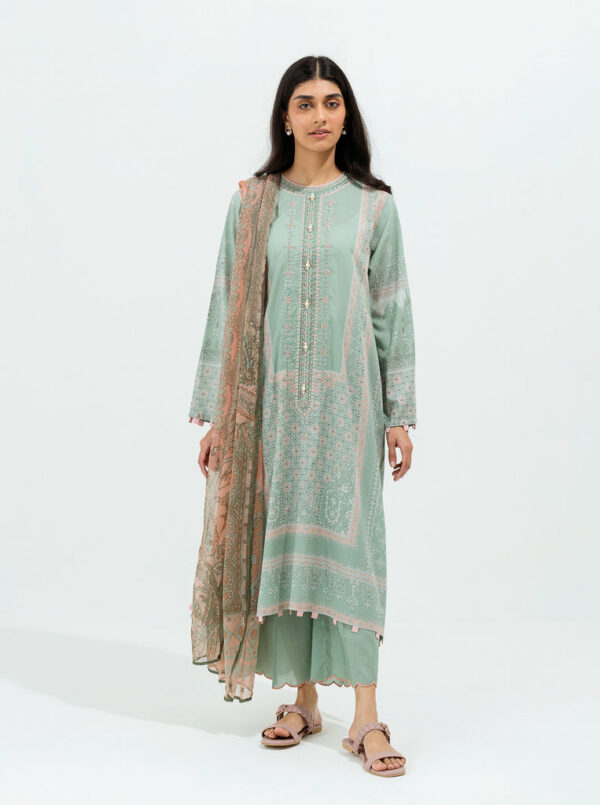 Beechtree Eid Lawn Collection 2022 | Green Myth-Embroidered-3P
