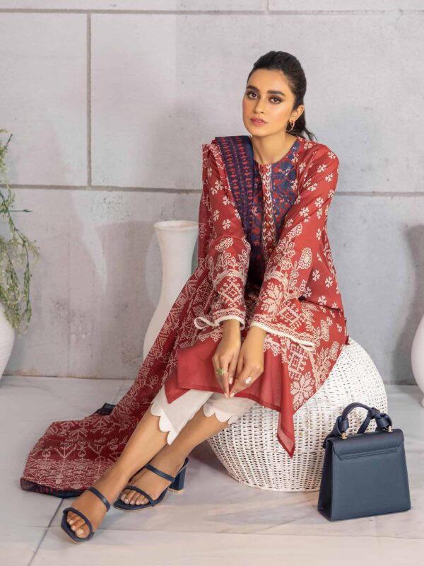 Limelight Summer Embroidered Lawn'22 | U1746SU-2Pc-RED