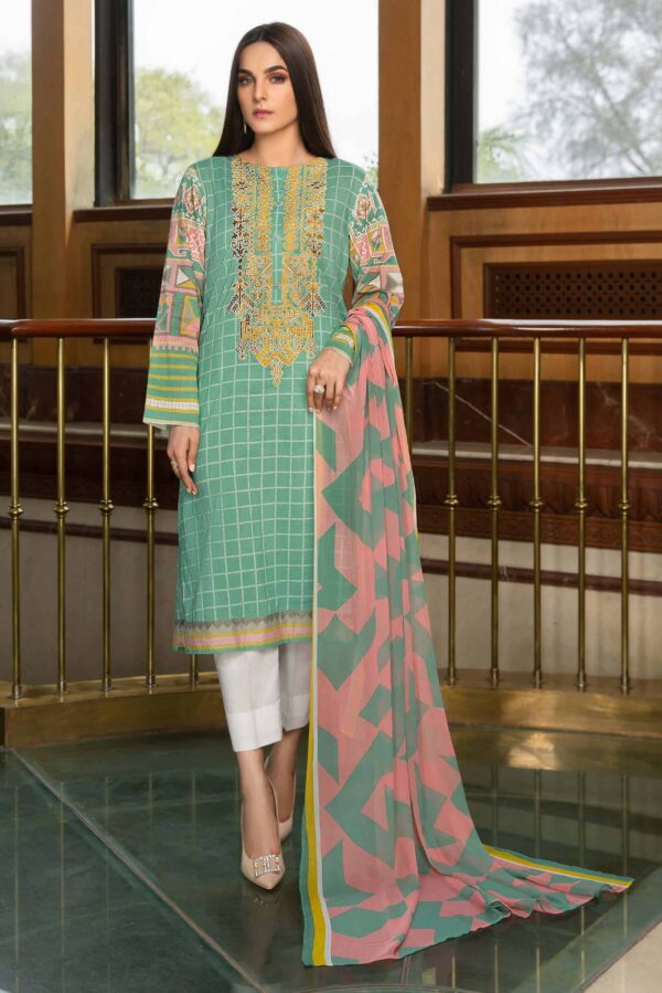 Limelight Summer Embroidered Lawn’22 | U1258SU-2Pc-GRN