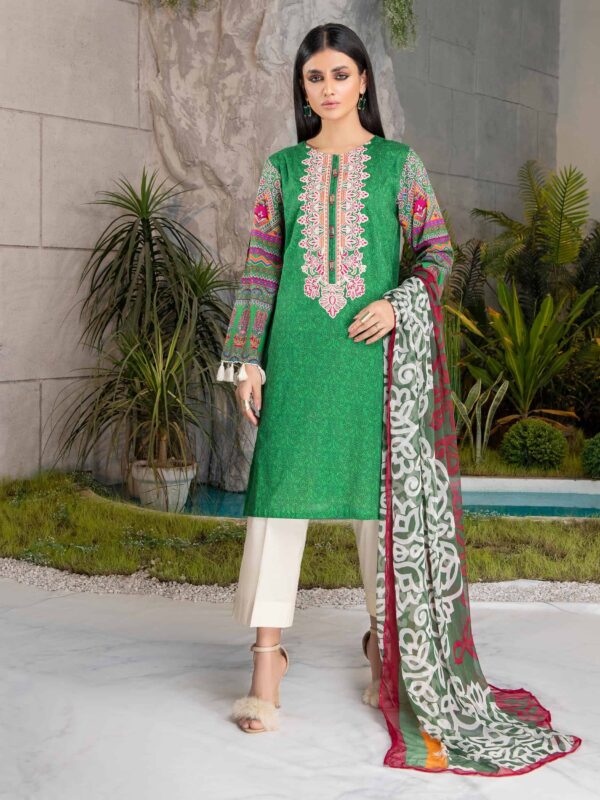 Limelight Summer Embroidered Lawn'22 | U1344SU-2Pc-GRN