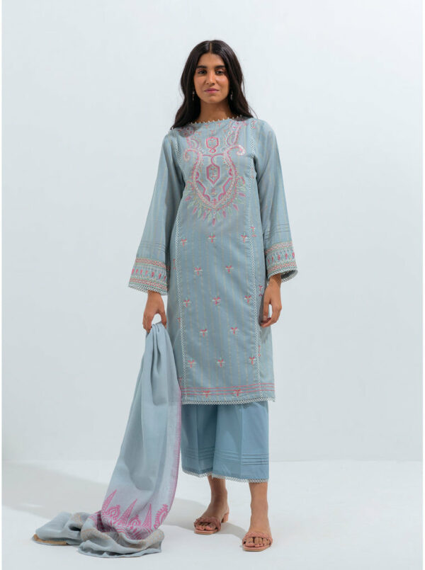 Beechtree Eid Lawn Collection 2022 | Powder Blue-Embroidered-2P