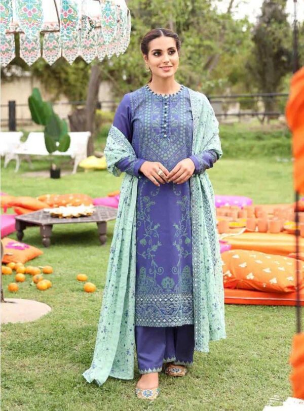Cross Stitch Premium Lawn Unstitched Eid Collection | DESIGN-19