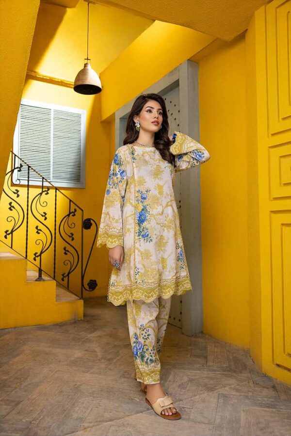 2 Pc Unstitched Printed Lawn by Charizma | CPN22-05