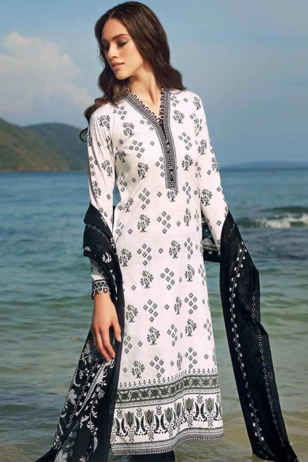 Gul Ahmed Ambrosia Black & White Collection 2022 | BT-22003