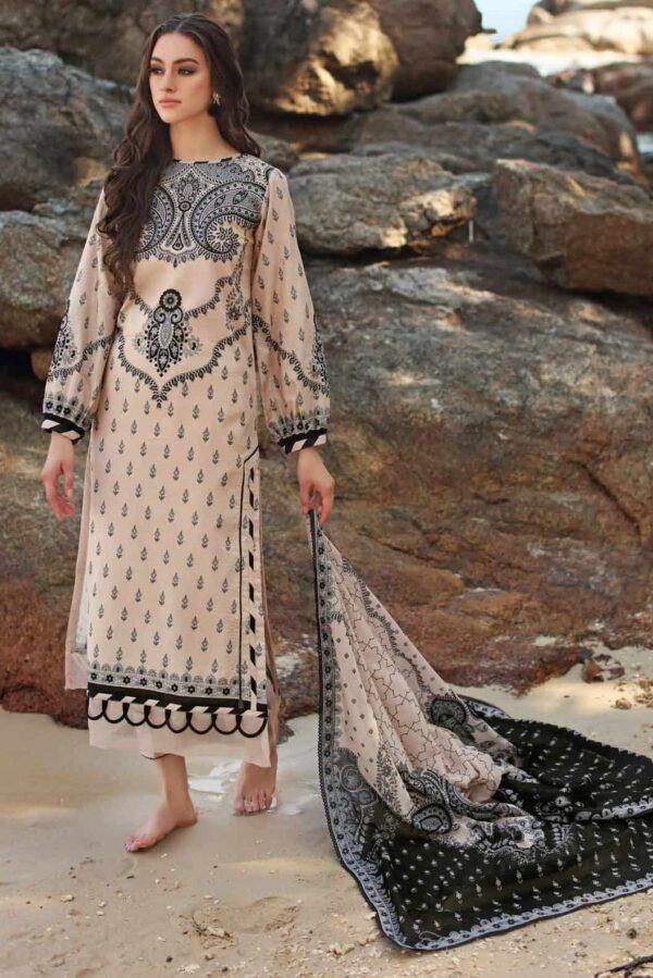 Gul Ahmed Ambrosia Black & White Collection 2022 | BT-22006