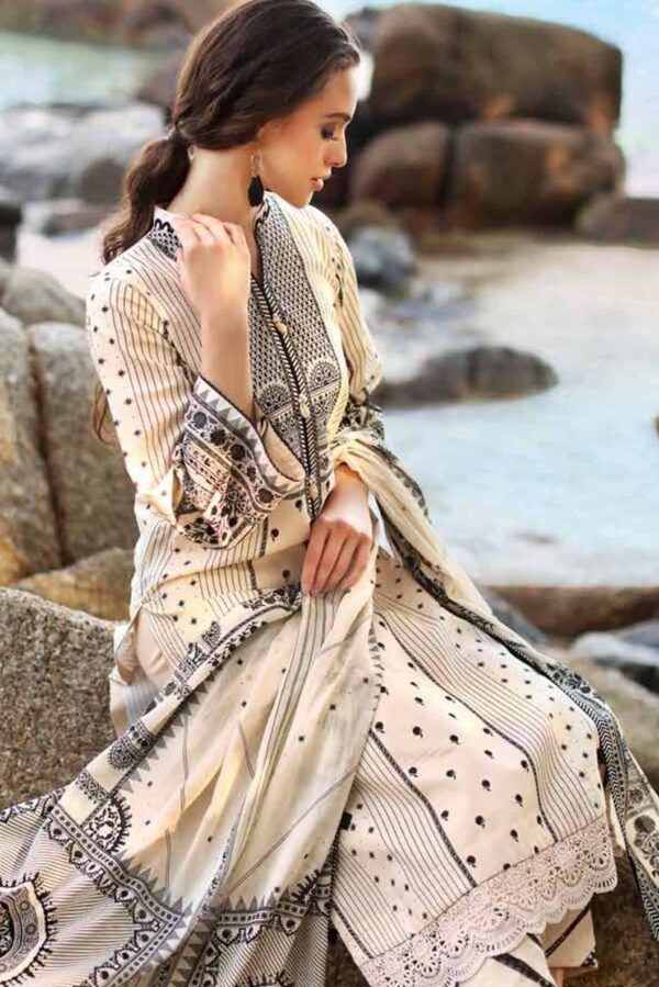 Gul Ahmed Ambrosia Black & White Collection 2022 | BT-22007