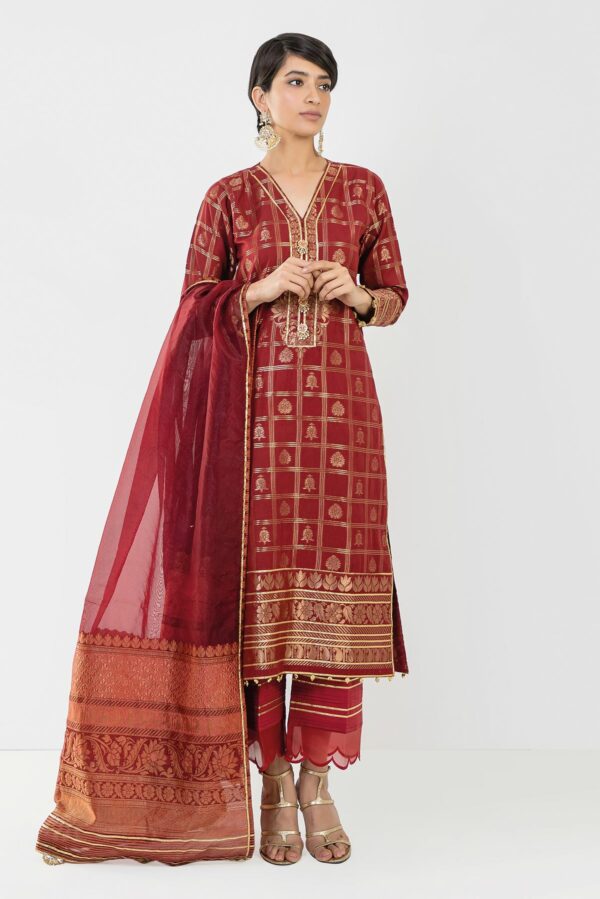 Khaadi New Lawn 2022 | bco22226_red
