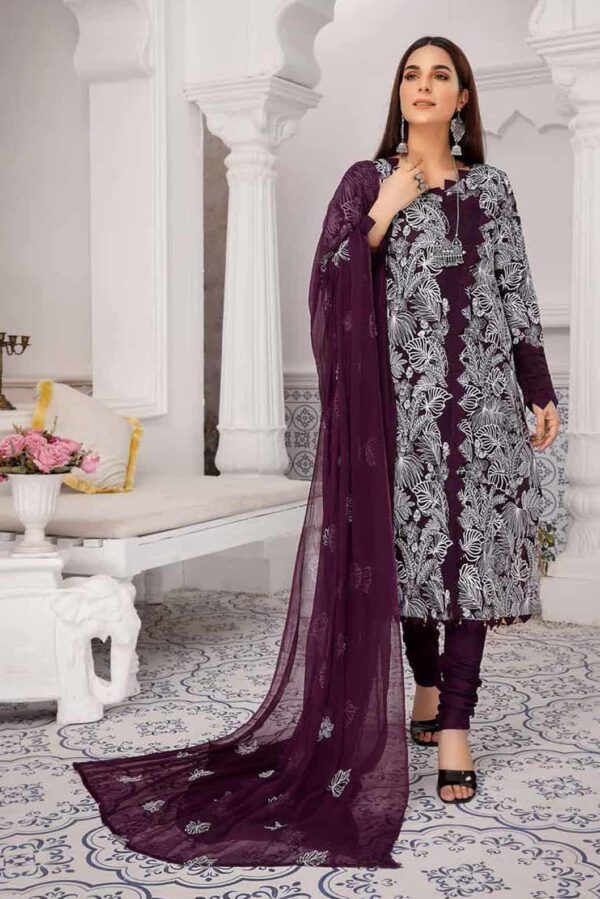 Breeze By Mahnur Embroidered Lawn Luxury Collection -22  MN22BL ML-08 (Copy)