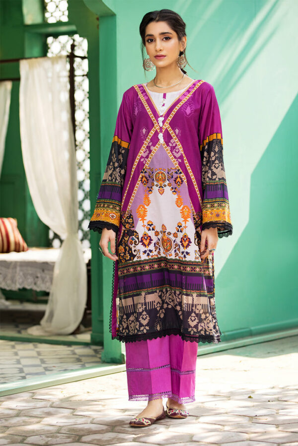 Ittehad Printed Lawn Kurti Collection - DS2204-KRT-PRP