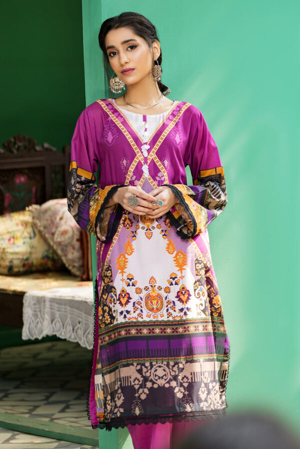 Ittehad Printed Lawn Kurti Collection - DS2204-KRT-PRP