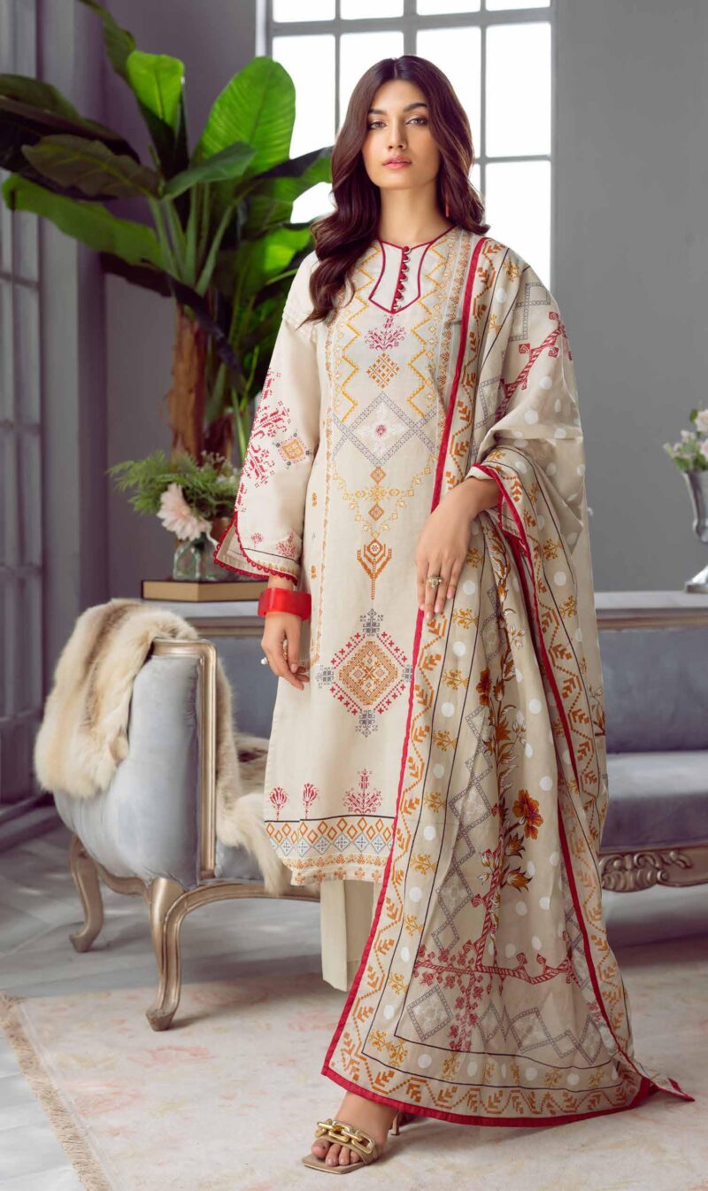 Gul ahmed florence unstitched lawn vol 3 | cl-32107b (ss-3471)