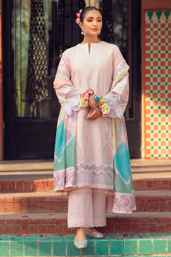 Aangan by Noorangi Embroidered Luxury Lawn - GULL LILA (SS-3743)