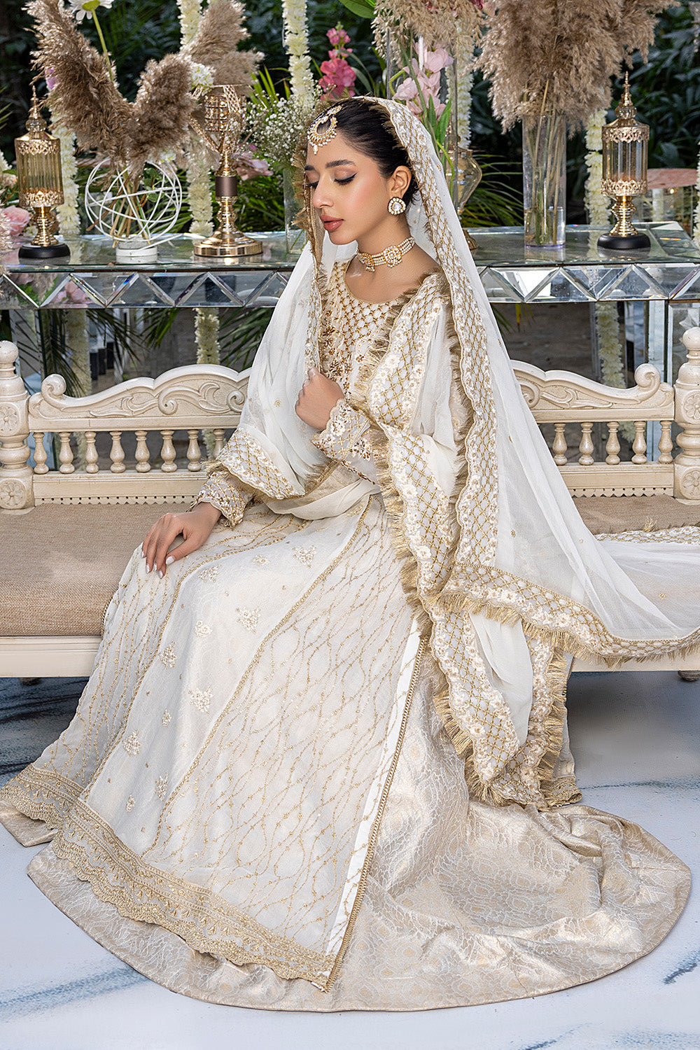 white bridal gown at Rs.3350/1 in surat offer by Kayra Creation