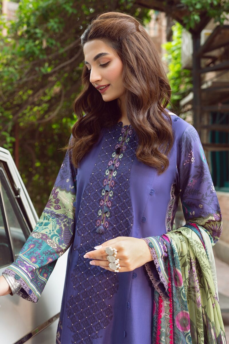 Iris by jazmin embroidered lawn | orchid opal (ss-3664)