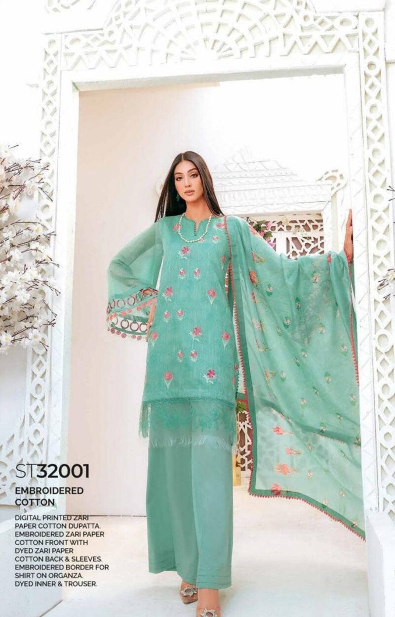 Gul ahmed premium collection | st32001 (ss-3846) - pakistani suit