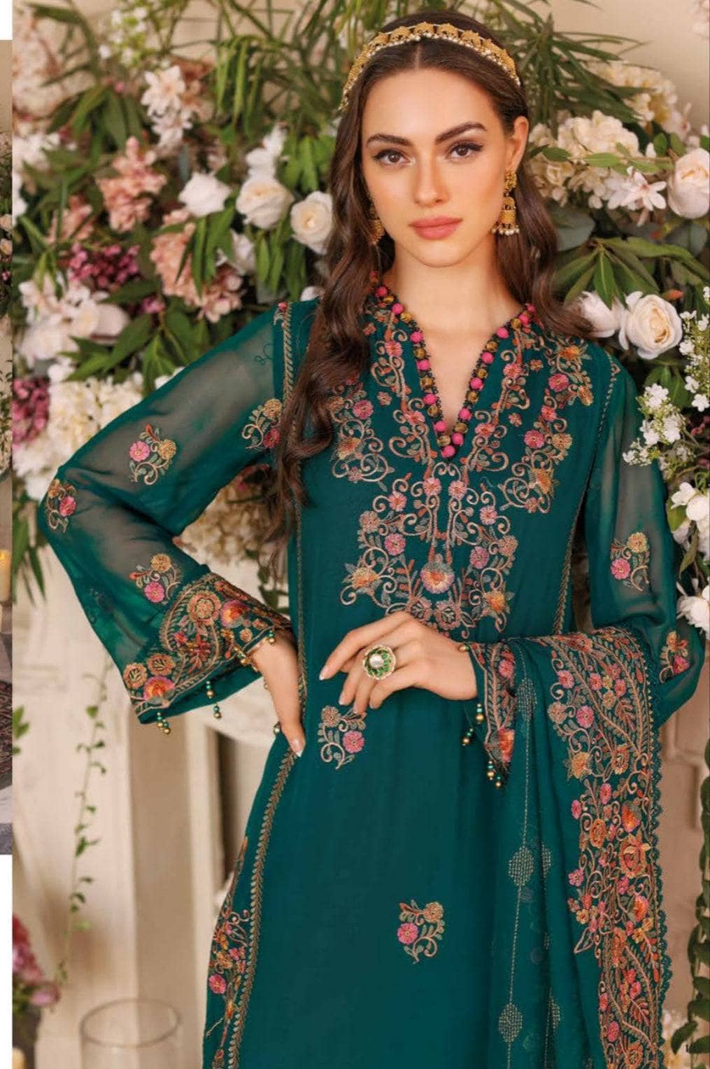 Gul Ahmed Yellow 3 PC Embroidered Lawn Dress CL-250 B – Pakistani Lawn Suit  – YourLibaas