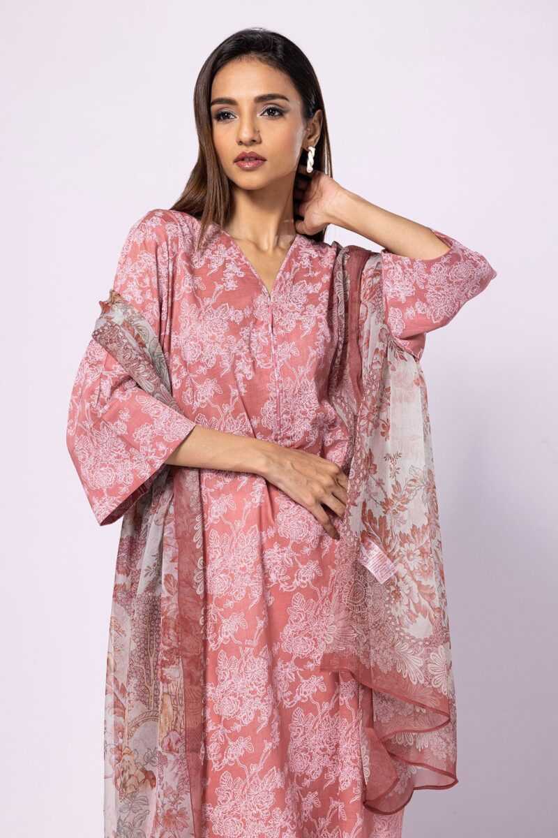 Khaadi spring summer lawn | lla23126_pink (ss-4197) - pakistani suit