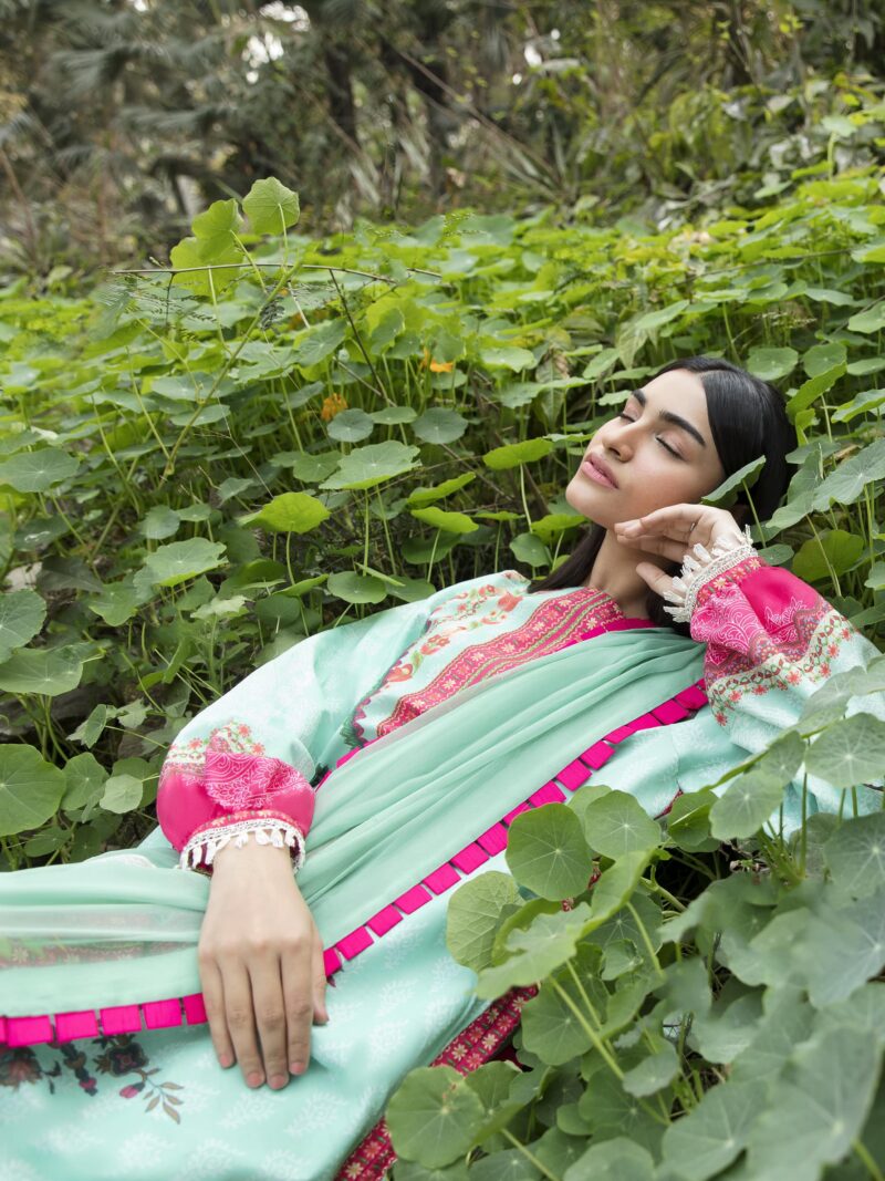 Ayzel by afrozeh bahaar luxury lawn | eid collection | azl-23-v1-02 (ss-3662) - pakistani suit