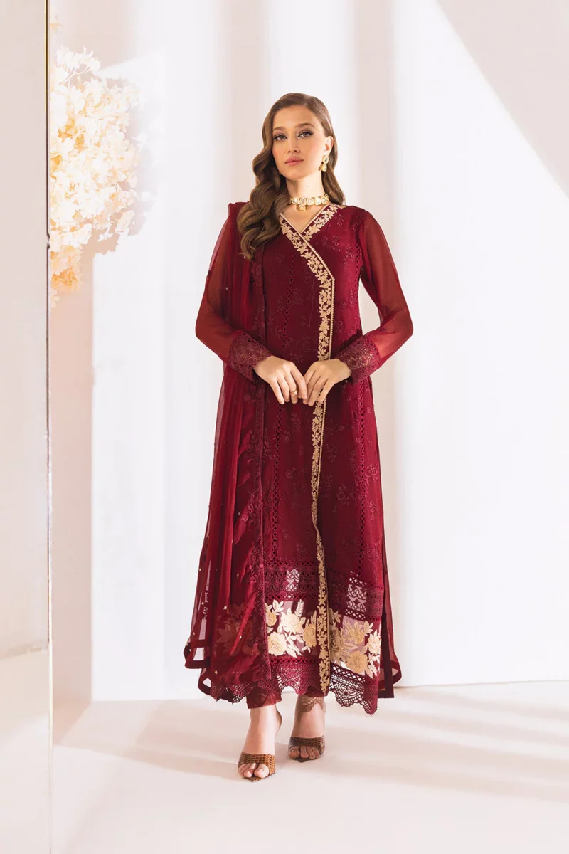 Azure embroidered eid festive | tempting berry