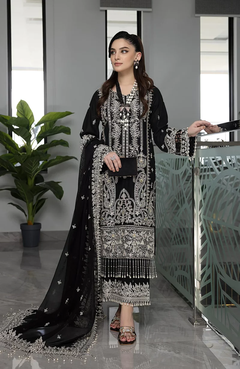 Razab embroidered luxury lawn with hand made work  | gla-003 hm