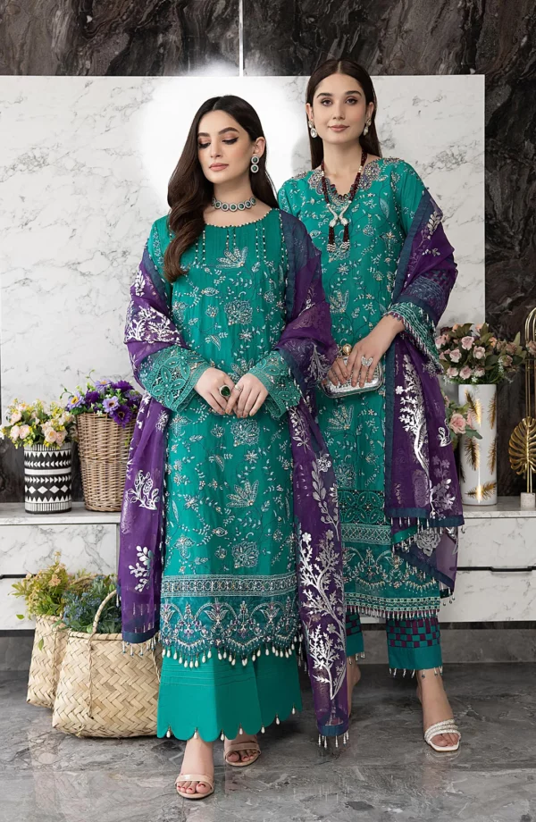 Razab Embroidered Luxury Lawn With Hand Made Work  | GLA-001 HM