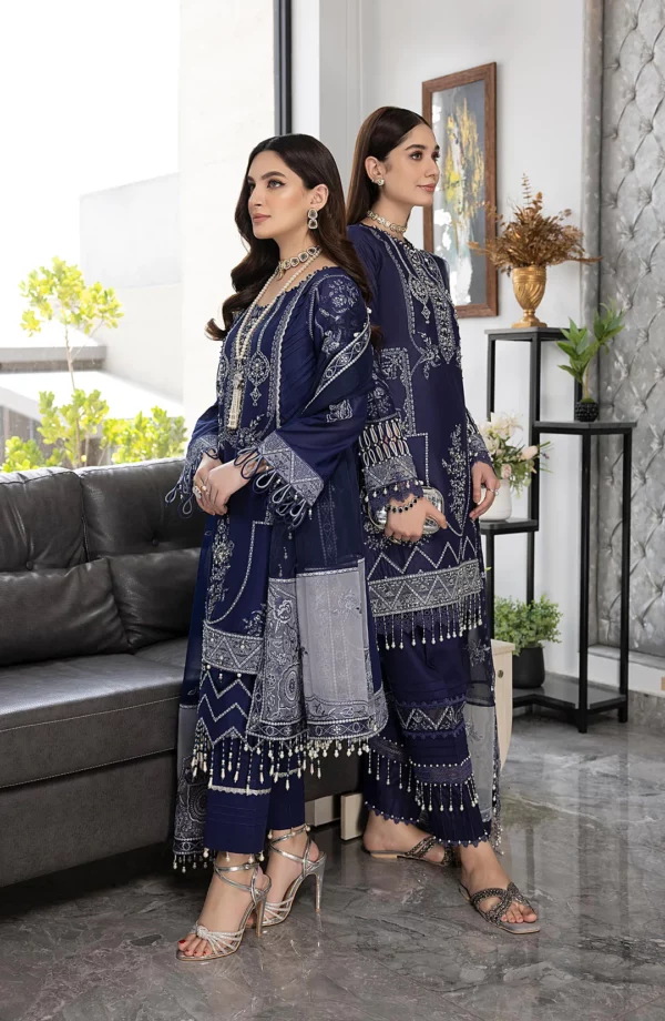 Razab Embroidered Luxury Lawn With Hand Made Work  | GLA-007 HM