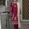 Razab embroidered luxury lawn with hand made work  | gla-008 hm