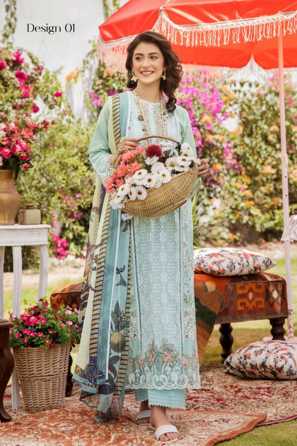 Etoiles By Zebaish Embroidered Lawn 2023| ED-01