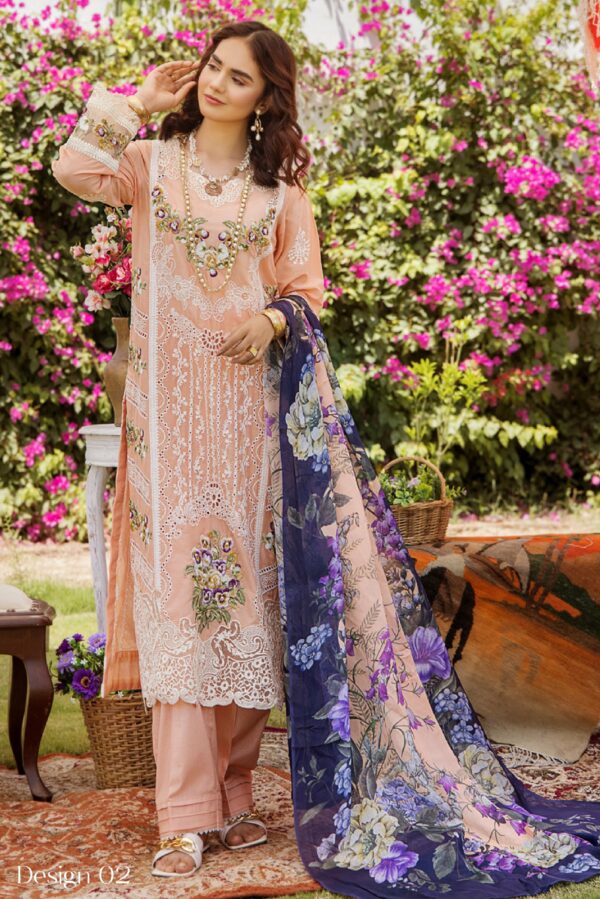 Etoiles By Zebaish Embroidered Lawn 2023| ED-02