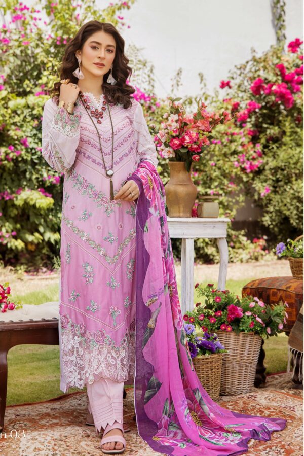 Etoiles By Zebaish Embroidered Lawn 2023| ED-03