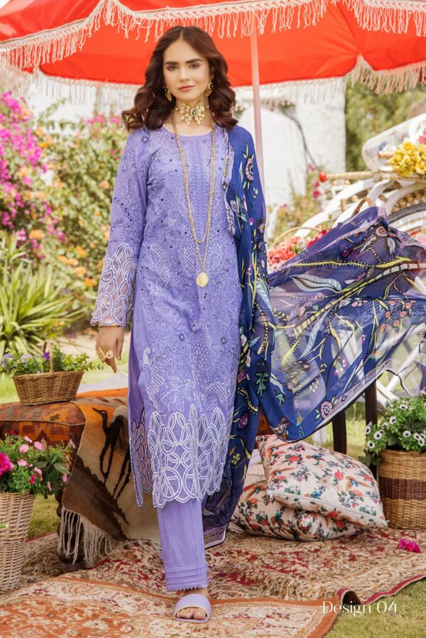 Etoiles By Zebaish Embroidered Lawn 2023| ED-04