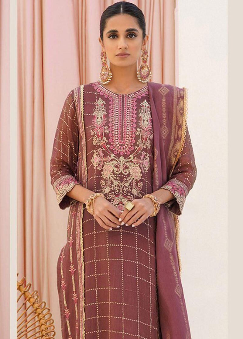 Zellbury embroidered lawn luxury collection | zb23ul d-30356 (ss-4268) - pakistani suit