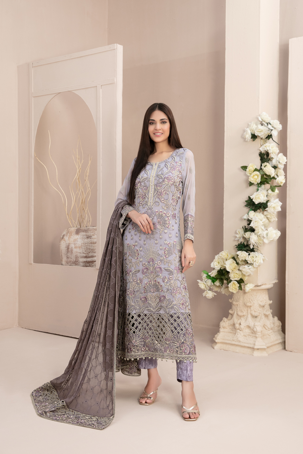 Tawakkal By Shree Fab Jam Cotton Dress Material With Embroidery Tie Work