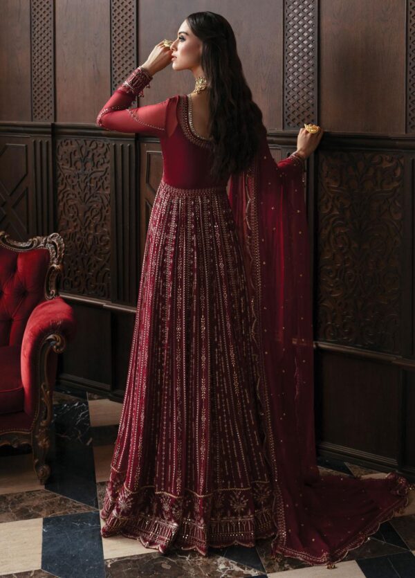Panache By Ayzel By Afrozeh Embroidered Chiffon 23 |V5-03 Sangria