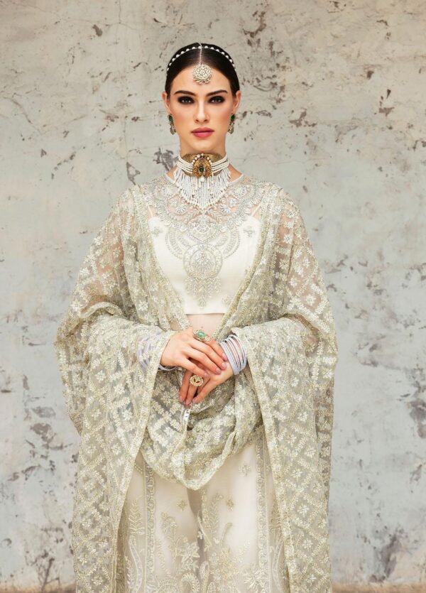 Panache By Ayzel By Afrozeh Embroidered Chiffon 23 |V5-07 Omni White