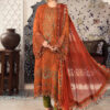 Maria. B. Chiffons unstitched eid collection | mpc-21-101-rust and olive green
