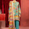 Red blood digital printed linen by guljee | a-7