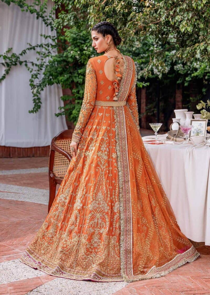 Orange lehenga | wedding formals by akbar aslam | u-1489