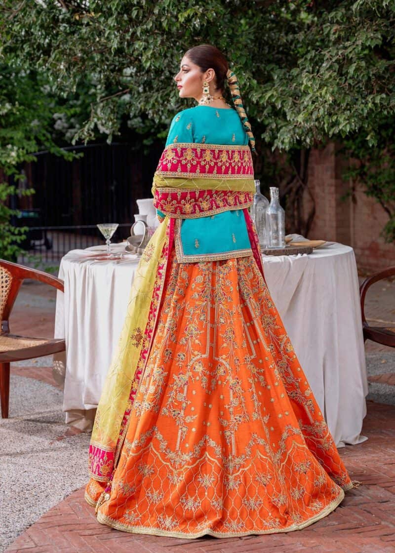 Multi color lehenga | wedding formals by akbar aslam | u-1492