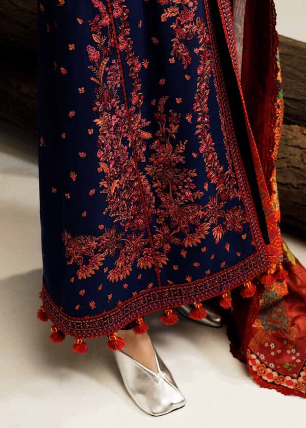 Hussain rehar shawl khaddar | cerulean